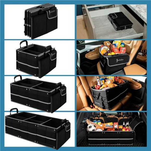 Trunk Organizer With Reflective Stripe For Car,Cargo Organizer For Suv - Picture 7 of 8